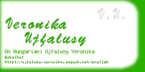 veronika ujfalusy business card